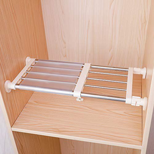 Photo 1 of **INCOMPLETE**
Hershii Closet Tension Shelf & Rod Expandable Metal Storage Rack Adjustable Organizer DIY Divider Separator for Cabinet Wardrobe Cupboard Kitchen Bathroom
