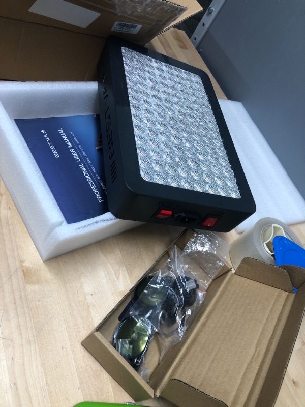 Photo 2 of **INCOMPLETE**
BESTVA DC Series 1200W LED Grow Light 2.2x2.2ft Coverage Upgraded SMD Diodes Aluminum Reflector Full Spectrum Grow Lamps for Greenhouse Hydroponic Higher PPF Indoor Plants Growing Lights
