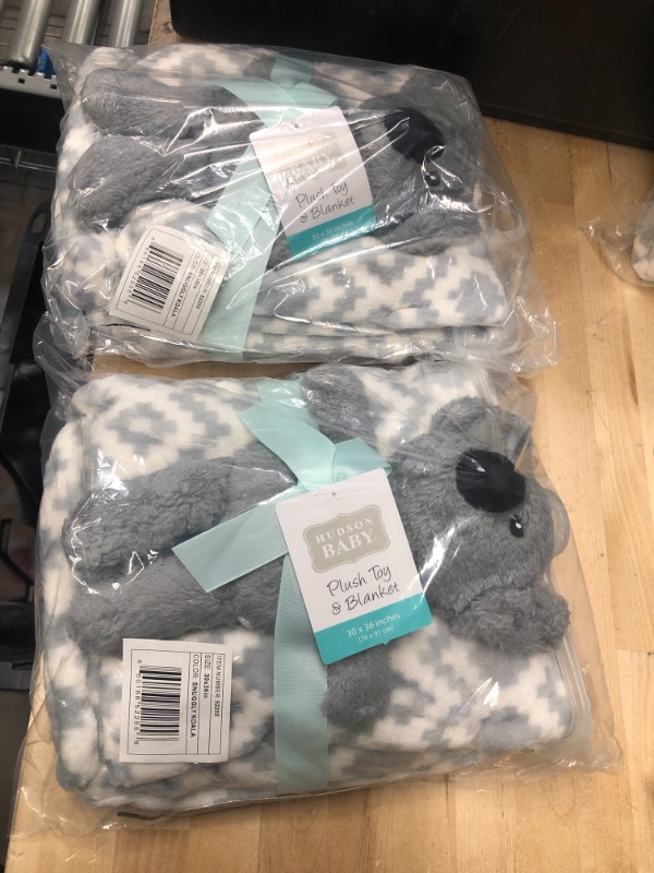 Photo 2 of **SET OF 2**
Hudson Baby Infant Plush Blanket with Toy, Snuggly Koala, One Size
