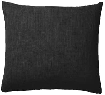 Photo 1 of **SOLD AS SET** 
Essencea Black Jute Cushion Covers | Set of 2 | Decortive | Bedroom | Living Room | Car (16 x 16 Inch), Black, & Green, 2 pack
