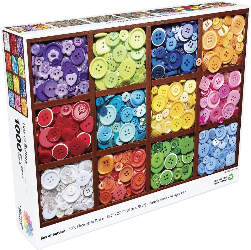 Photo 1 of **SET OF 2**
Box of Buttons 1000 Piece Jigsaw Puzzle by Colorcraft
