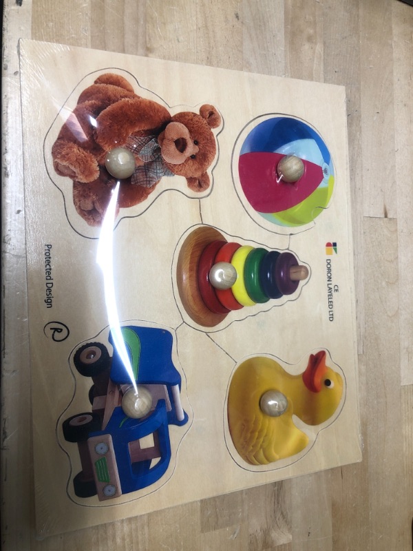 Photo 2 of Edushape Large Knob Puzzle, 5 Piece
