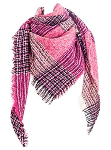 Photo 1 of **SET OF 3**
Wander Agio Womens Warm Scarf Triangle Shawls Winter Scarves Stripe Plaid Fichu Rough Surface
