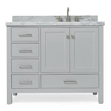 Photo 1 of ***SOLD AS WHOLE PALLET ONLY*** NO RETURNS** NO REGUNDS***
Cambridge 43 in. Bath Vanity in Grey with Marble Vanity Top in Carrara White with White Basin

