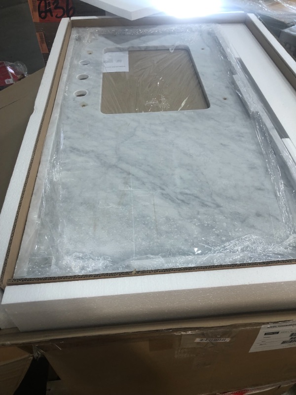 Photo 8 of ***SOLD AS WHOLE PALLET ONLY*** NO RETURNS** NO REGUNDS***
Cambridge 43 in. Bath Vanity in Grey with Marble Vanity Top in Carrara White with White Basin
