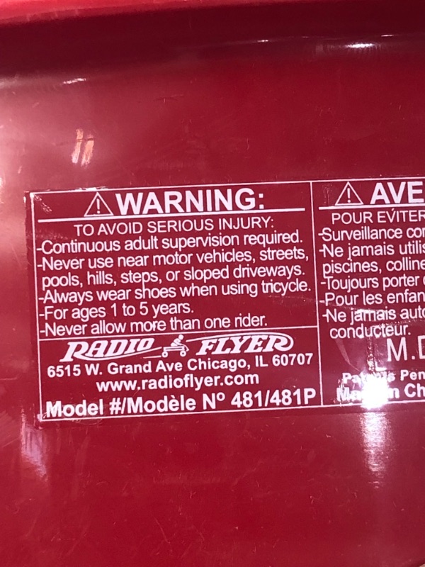 Photo 2 of *** MISSING COMPONENTS***
Radio Flyer 4-in-1 Stroll 'N Trike, Red Toddler Tricycle for Ages 1 Year -5 Years, 19.88" x 35.04" x 40.75"
