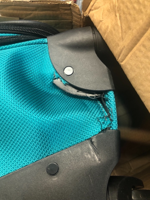 Photo 3 of SwissGear Sion Softside Luggage with Spinner Wheels, Teal, Carry-On 21-Inch*** DAMAGED SEE PICTURES***