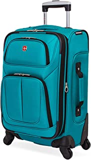 Photo 1 of SwissGear Sion Softside Luggage with Spinner Wheels, Teal, Carry-On 21-Inch*** DAMAGED SEE PICTURES***