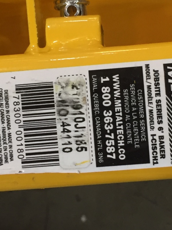 Photo 2 of *** MINOR SCRATCHES*** MISSING HARDWARE***MetalTech Safeclimb 6 Ft. W X 6.25 Ft. H X 2.5 Ft. D Steel Baker Style Scaffold Rolling Platform, 1,100 Lbs. Load Capacity 
