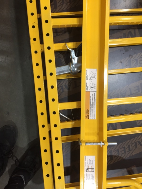 Photo 1 of *** MINOR SCRATCHES*** MISSING HARDWARE***MetalTech Safeclimb 6 Ft. W X 6.25 Ft. H X 2.5 Ft. D Steel Baker Style Scaffold Rolling Platform, 1,100 Lbs. Load Capacity 
