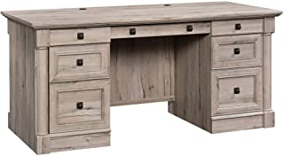 Photo 1 of ***INCOMPLETE*** BOX 1 OF 2** MISSING BOX 2*** MINOR DAMAGE SEE PICTURES***Sauder Palladia Executive Desk, L: 65.12" x W: 29.53" x H: 29.61", Split Oak finish