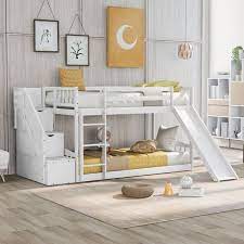 Photo 1 of *** INCOMPLETE*** ONLY BOX 1 OF 3*** MISSING BOXES 2 AND 3***
Bunk Bed Twin-Over-Twin, Wood Twin Bunk Bed for Kids with Trundle with Storage Drawers (White Bunk Bed)