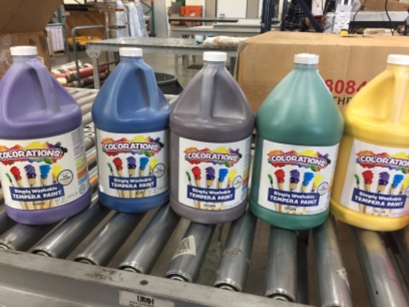 Photo 3 of Colorations Washable Tempera Paint, Gallon Size, Set of 6 Colors