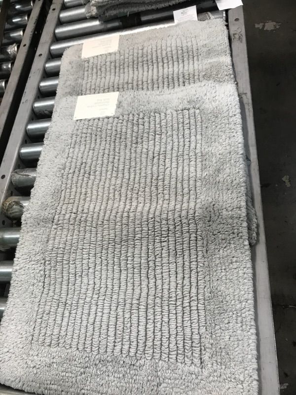 Photo 1 of 2 PACK Haven™ Reversible Cotton 17" x 24" Bath Rug GREY