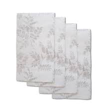 Photo 1 of 3 PACKS Bee & Willow™ Stamped Leaves 32-Count Paper Guest Towels in Grey
