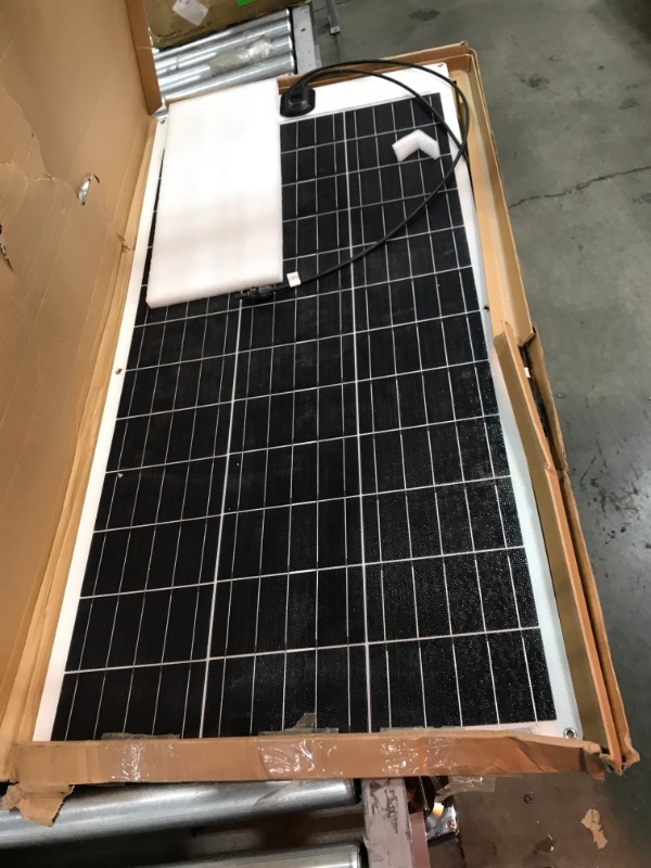 Photo 2 of Topsolar Flexible Solar Panel 100W 24V/12V Monocrystalline Bendable - 100 Watt 12Volt Semi-Flexible Mono Solar Panels Charger Off-Grid for RV Boat Cabin Van Car Uneven Surfaces
