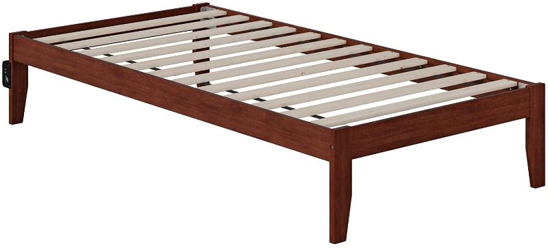 Photo 1 of **** STOCK PHOTO FOR REFERENCE **** Atlantic Furniture Colorado Island Bed with Turbo Charger, Twin, Walnut 74 inch wide 
