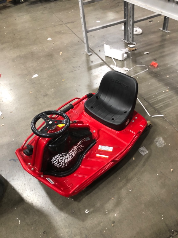 Photo 1 of ****TURNS ON UNABLE TO DRIVE*** Razor Crazy Cart - 24V Electric Drifting Go Kart - Variable Speed, Up to 12 mph, Drift Bar for Controlled Drifts
****TURNS ON UNABLE TO DRIVE*** 