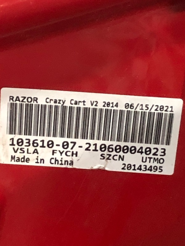 Photo 3 of ****TURNS ON UNABLE TO DRIVE*** Razor Crazy Cart - 24V Electric Drifting Go Kart - Variable Speed, Up to 12 mph, Drift Bar for Controlled Drifts
****TURNS ON UNABLE TO DRIVE*** 