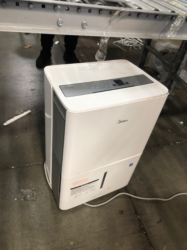 Photo 3 of Midea 4,500 Sq. Ft. Energy Star Certified Dehumidifier with Pump Included 50 Pint 2019 DOE (70 Pint 2012 DOE) - Ideal For Basements, Extra Large Rooms and Bathrooms (White)
