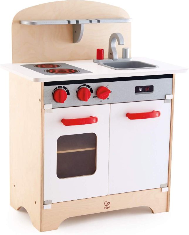 Photo 1 of Hape Gourmet Kitchen Toy Fully Equipped Wooden Pretend Play Kitchen Set with Sink