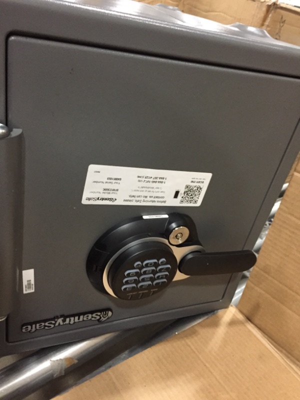 Photo 7 of Sentry Fire-Safe Electronic Lock Business Safes, Grey(parts only)no keys sold as- is