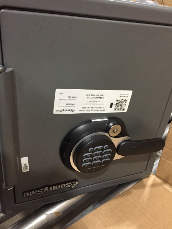 Photo 2 of Sentry Fire-Safe Electronic Lock Business Safes, Grey(parts only)no keys sold as- is