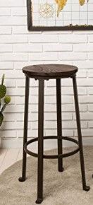 Photo 1 of (Photo for Reference) Glitzhome Rustic Steel Bar Stool