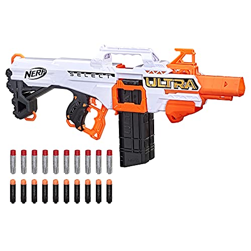 Photo 1 of NERF Ultra Select Fully Motorized Blaster, Fire for Distance or Accuracy, Includes Clips and Darts, Outdoor Games and Toys, Automatic Electric Full...
