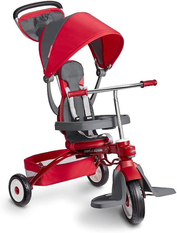 Photo 1 of Radio Flyer Deluxe EZ Fold 4-in-1 Stroll 'N Trike, Red
