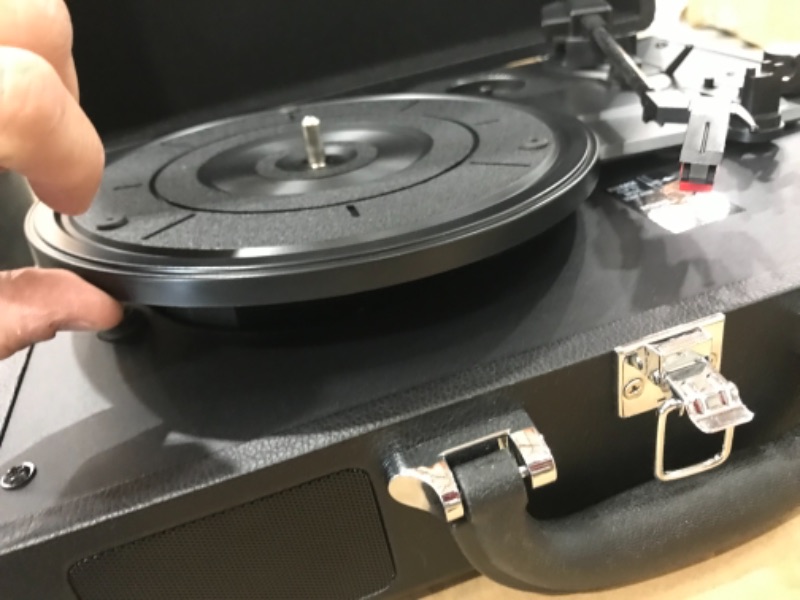 Photo 3 of (NOT FUNCTIONAL; LOOSE COMPONENT-SEE PHOTO FOR LOCATION)
Victrola Vintage 3-Speed Bluetooth Portable Suitcase Record Player