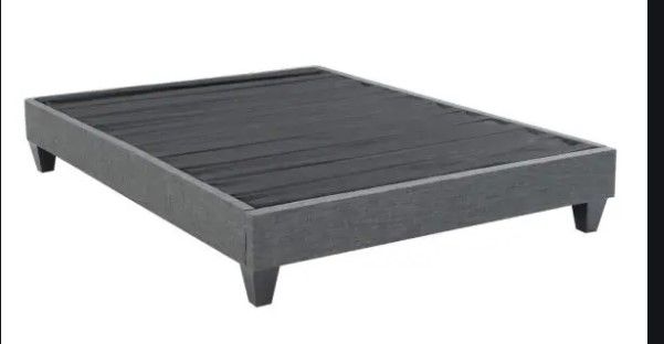 Photo 1 of (TORN MATERIAL )
Contemporary Upholstered Grey California King Platform Bed
