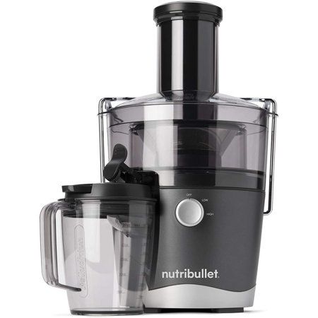 Photo 1 of *SEE last picture for damage*
NutriBullet 800 W 50.7 Oz. Stainless Steel Juicer with 27 Oz. Pitcher, Grey
