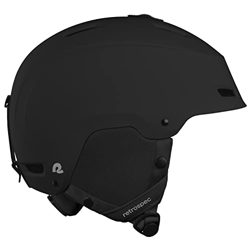 Photo 1 of Retrospec Zephyr Ski & Snowboard Helmet for Adults - Adjustable with 9 Vents - Impact Resistant ABS Shell & EPS Foam - Matte Black - Medium 55.5- 59cm
