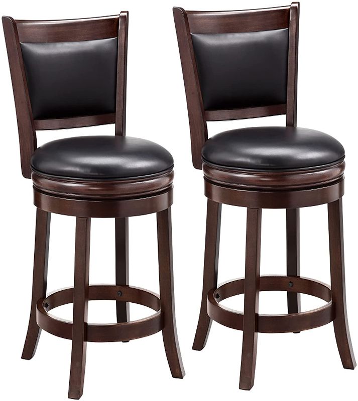 Photo 1 of *USED*
*MISSING hardware and manual* 
Ball & Cast Swivel Counter Height Barstool 24 Inch Seat Height, Cappuccino, Set of 2
