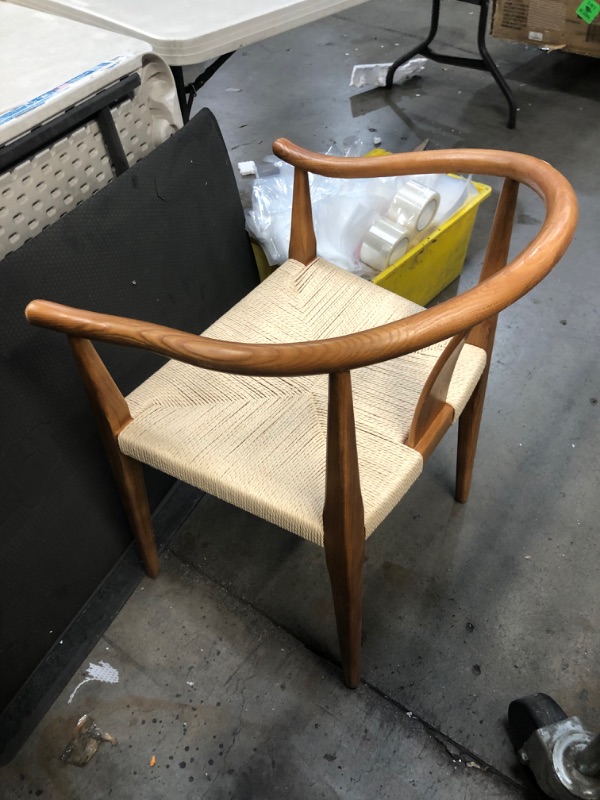 Photo 3 of *SEE last picture for damage*
Poly & Bark Weave Chair, Natural