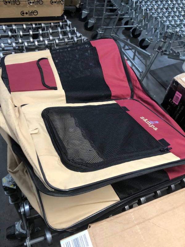 Photo 1 of *USED*
*MISSING carrying bag*
Zampa Portable Foldable Pet playpen Exercise Pen Kennel + Carrying Case, Medium (45"x45"x24")