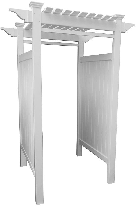 Photo 1 of *box 1 of 2, NOT COMPLETE*
Zippity Outdoor Products ZP19024 Oceanside Vinyl Shower Kit Enclosure (2 Box Unit), 36" x 36" x 93"/61-5/8" x 88.75", White
