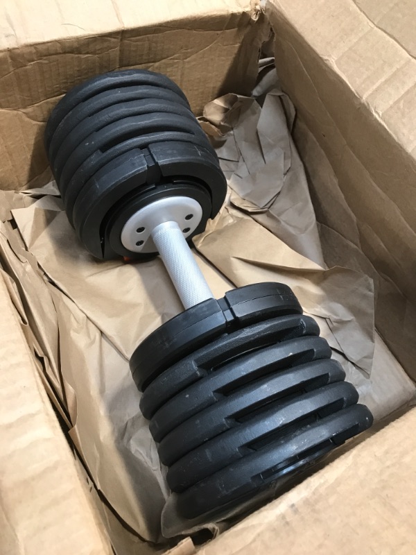 Photo 2 of *USED*
*MISSING bases and other dumbbell* 
NordicTrack 55 lb Select-a-Weight Dumbbell Pair, Black
