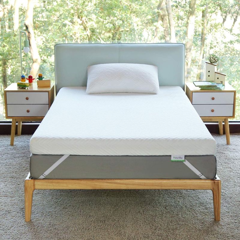 Photo 1 of *USED*
Novilla 4 Inch Memory Foam Mattress Topper Full, Gel & Bamboo Charcoal Infused for Motion Isolation & Pressure Relieving, with Breathable Bamboo Cover
