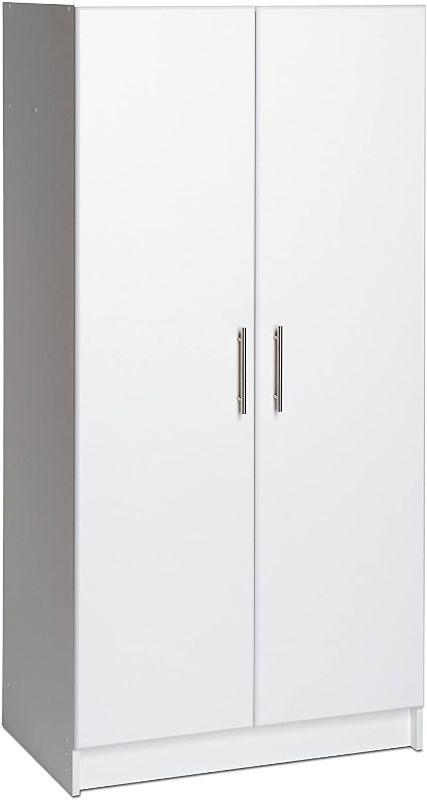 Photo 1 of *MISSING manual*
Prepac Elite Wardrobe Cabinet, 32", White, 20"D x 32"W x 65"H

