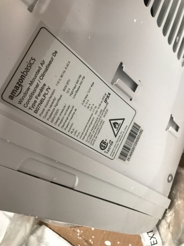 Photo 5 of *USED*
*MISSING remote, manual and other components* 
Amazon Basics Window-Mounted Air Conditioner with Remote - Cools 350 square feet, 8,000 BTU
