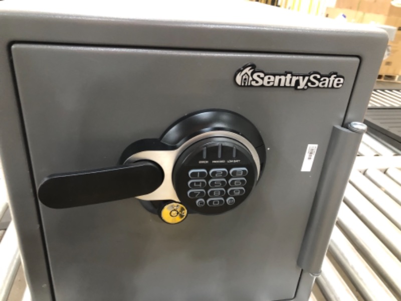 Photo 2 of no key**
Sentry Fire-Safe Electronic Lock Business Safes, Grey