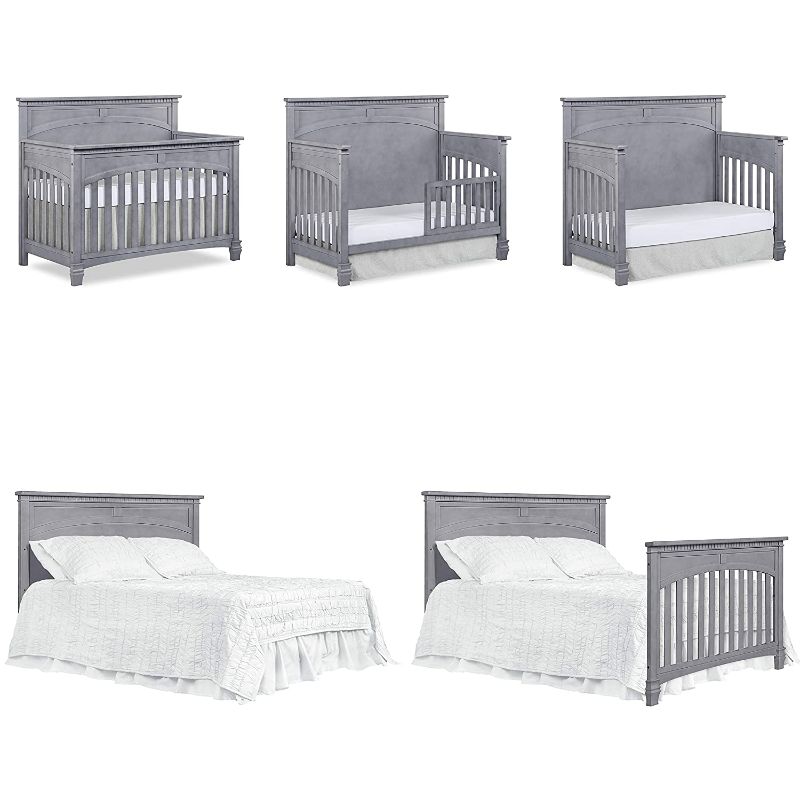 Photo 1 of Evolur Santa Fe 5-in-1 Convertible Crib, Storm Grey 56.7x31.25x47 Inch (Pack of 1)
