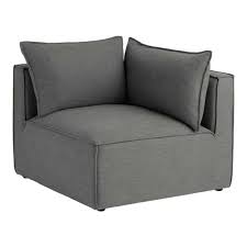 Photo 1 of *MISSING PARTS* corner sofa with stool 1 seater DARK GREY
28.35X27.17X21.07 INCH 