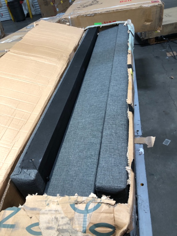 Photo 4 of QUEEN 60' X 80" 
ZINUS Curtis Upholstered Platform Bed Frame / Mattress Foundation / Wood Slat Support / No Box Spring Needed / Easy Assembly