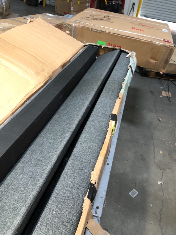 Photo 1 of QUEEN 60' X 80" 
ZINUS Curtis Upholstered Platform Bed Frame / Mattress Foundation / Wood Slat Support / No Box Spring Needed / Easy Assembly