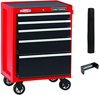 Photo 1 of (COSMETIC DAMAGES ON TOP)
CRAFTSMAN Tool Cabinet with Drawer Liner Roll & Magnetic Towel Holder, 26-Inch, Rolling, 5 Drawer, Red (CMST82769RB)