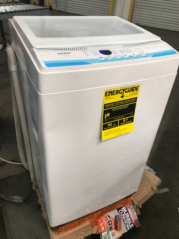 Photo 2 of (DENTED SIDES)
Comfee’ 1.6 CU.FT Portable Washing Machine, 11lbs Capacity Fully Automatic Compact Washer with Wheels, 6 Wash Programs Laundry Washer with Drain