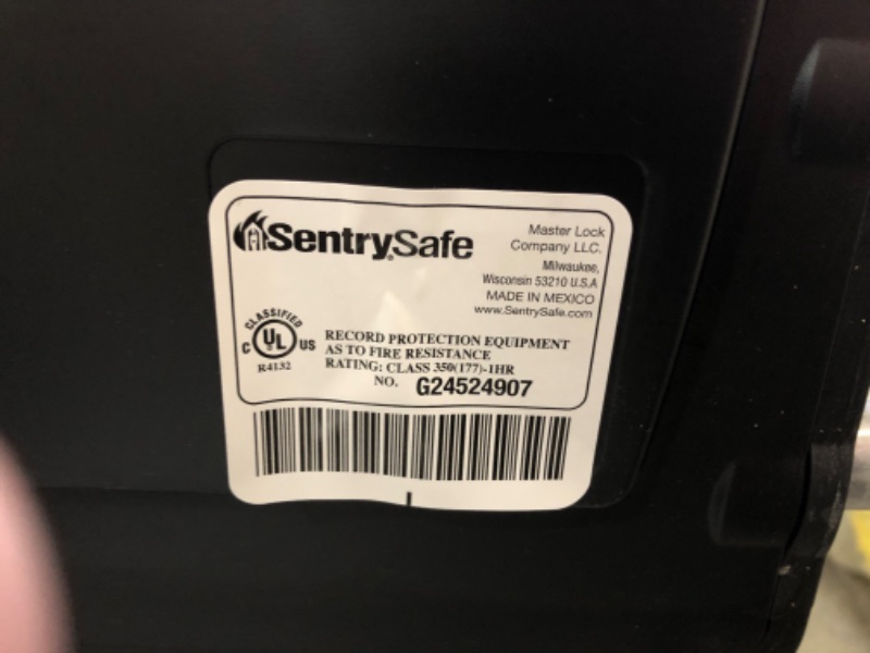 Photo 2 of (DENTED BACK CORNER)
SentrySafe SFW205CWB Fireproof Waterproof Safe with Dial Combination, 2.05 Cubic Feet, Black
